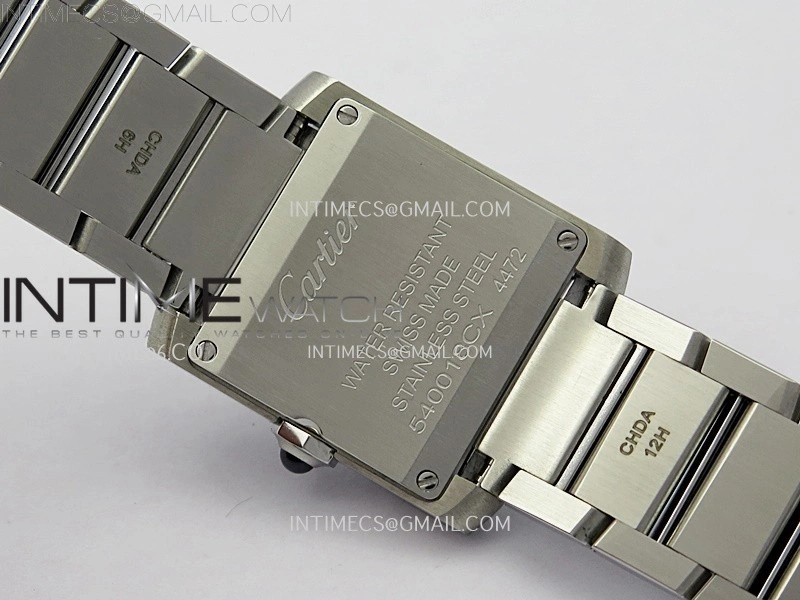 Tank Francaise Ladies 21.2mm SS 8848F 1:1 Best Edition Silver Dial on SS Bracelet Ronda Quartz V2